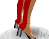 red and tan gogo boots