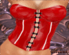pvc goth corset red
