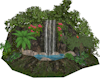 Waterfall natural rocks