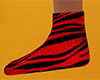 Red Tiger Stripe Socks (F)