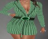 Belted Green Tweed