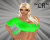 ~CR~ Cropped Tee Green