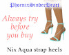 Nix Aqua strap heels