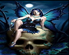Blue Skull Fairy Art