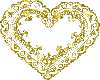 Glitter Lace Gold Heart