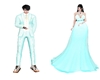 wedding couple blue M