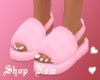 Pink Fluffy Slides