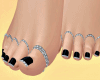Feet + Black Nails