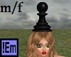 !Em Black Pawn Chess Hat