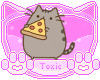 Kitty & pizza sticker