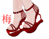 梅 red heart heels