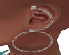 Silvr Earring Hoop Chain