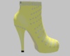 Yellow pearl ankle boot