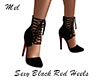Sexy Black Red Heels