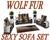 [BT]Wolf Fur Sofa Set
