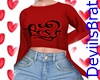 Red Love top Female