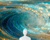 Wave glitter background
