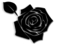 Stiker black rose