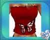 red butterfly tube top