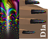 D1a Nails Dark Rainbow