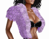 sexy purple fur coat