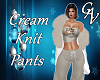 CREAM KNIT PANTS - F