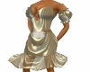 (Msg) Gold Draped Dress