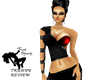 Latex Club Top Blk Red