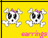 [TY]Girly Skull Earrings