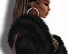 Black fur coat