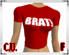 BRAT! dk red T-Shirt (F)