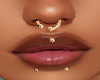 Gold Face Piercings