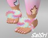 Rainbow Flower Feet