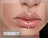 |gz|real gold lip pierce