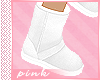 PINK-Snow boots White