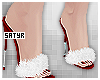 Red Fluffy Slippers