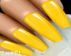 C~Yellow Caiope Nails
