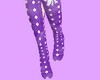 cute purple / white sock