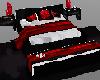 black and red bed