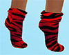 Red Tiger Stripe Socks (F)