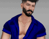 Muscle Blue Open Shirt