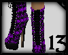 13 Floral Boot Purple