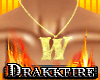 [DF] W gold necklace