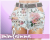|M| Floral CutOut Shorts
