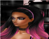 Black Hair Pink Tips 