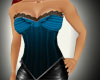 Blue velvet corset