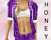 *h* Hoody Plaid Purple