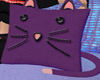 KS purple pillow cat