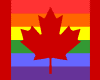Rainbow Canadian flag