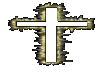 flame gold cross